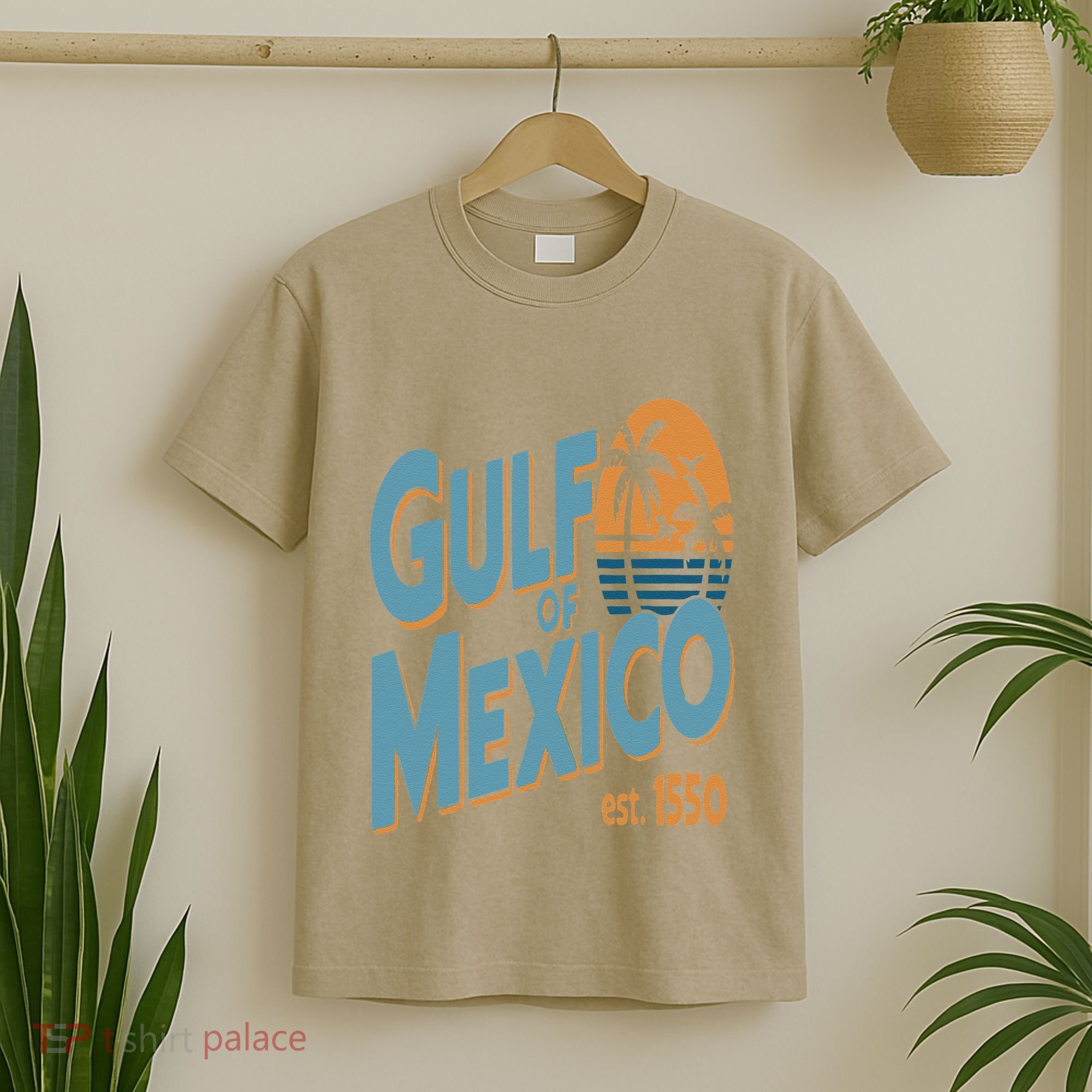 Gulf Of Mexico Retro Beach Sunset Vintage Travel Souvenir T-Shirt