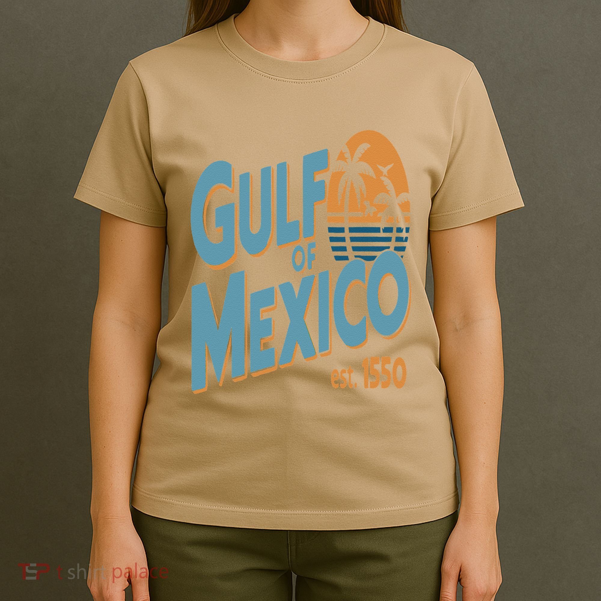 Gulf Of Mexico Retro Beach Sunset Vintage Travel Souvenir T-Shirt