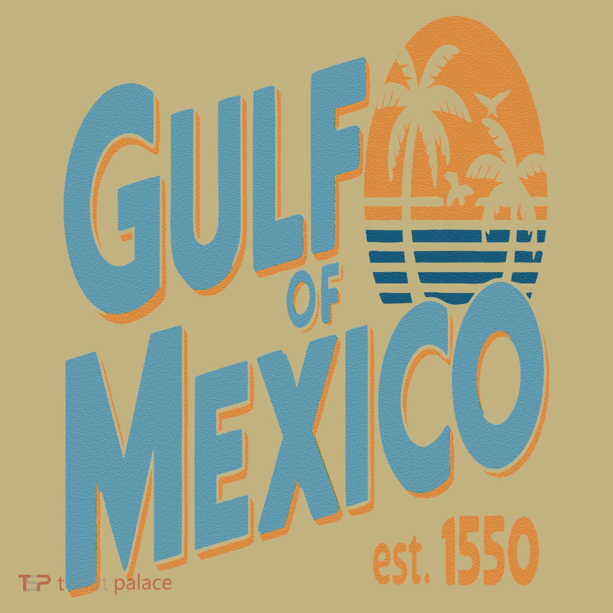 Gulf Of Mexico Retro Beach Sunset Vintage Travel Souvenir T-Shirt