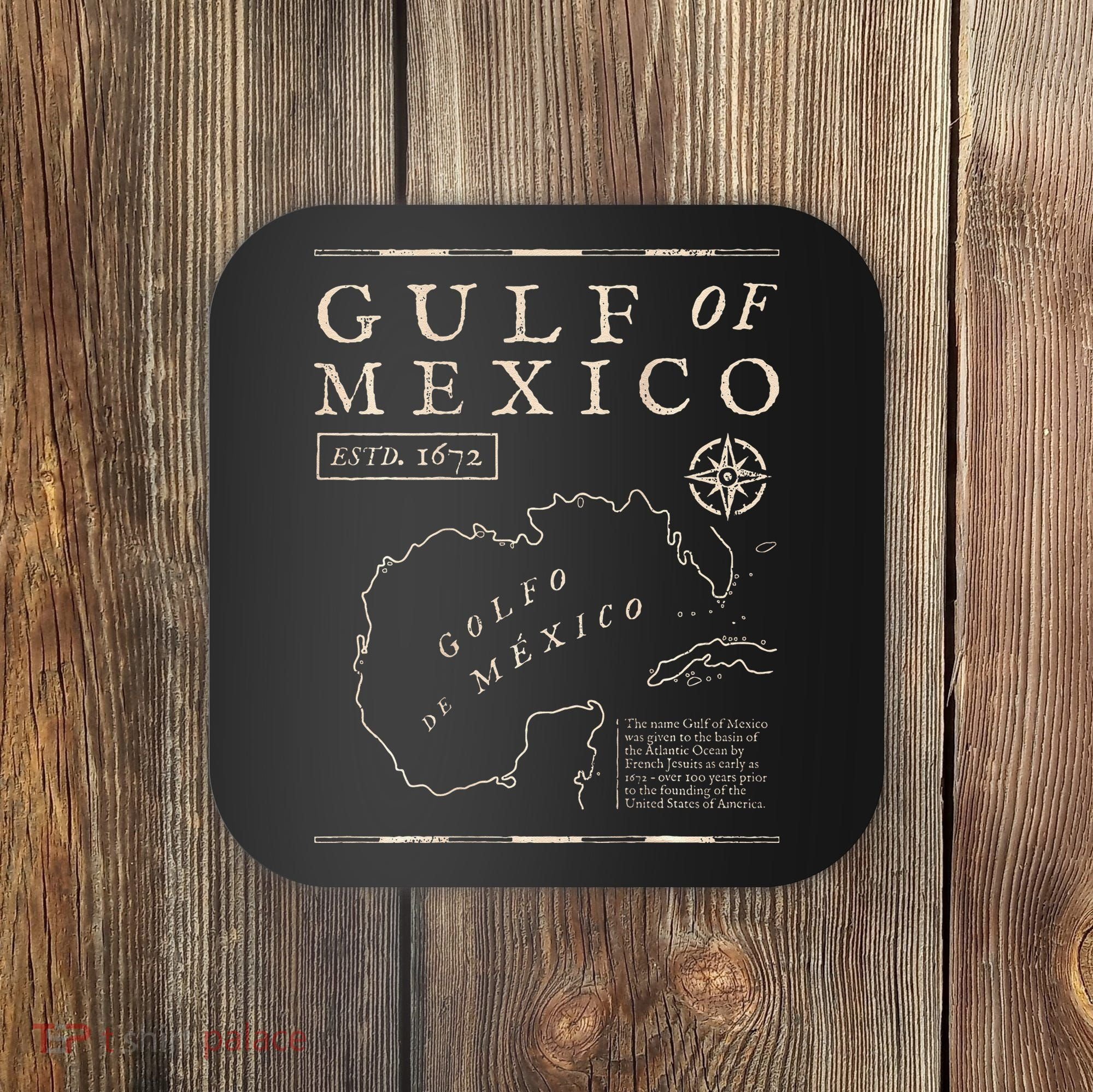 Gulf Of Mexico 1672 Historic Map De MéXico Coaster