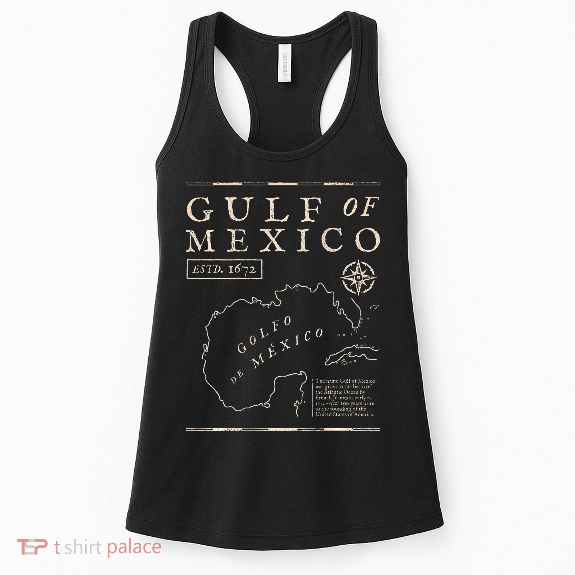 Gulf Of Mexico 1672 Historic Map De MéXico Women's Tank Top