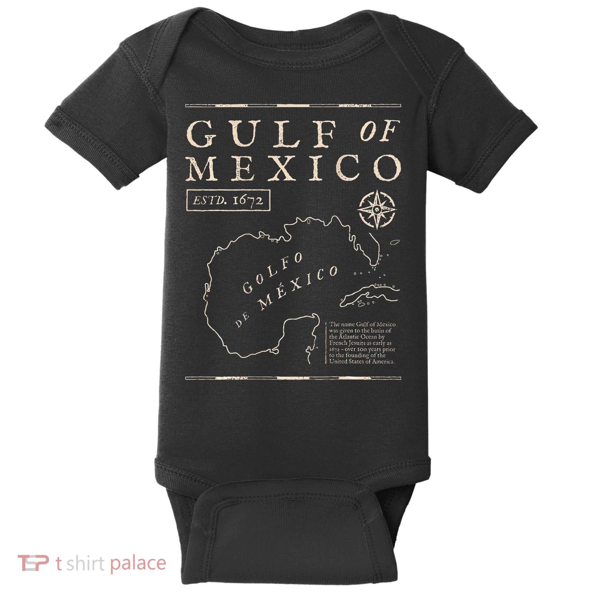 Gulf Of Mexico 1672 Historic Map De MéXico Baby Bodysuit