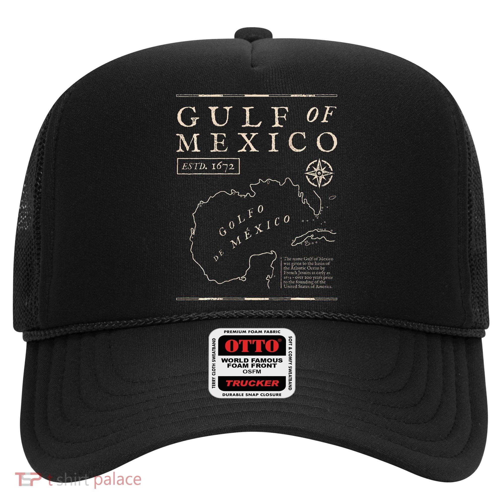 Gulf Of Mexico 1672 Historic Map De MéXico Hat