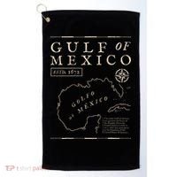 Gulf Of Mexico 1672 Historic Map De MéXico Golf Towel thumb 0