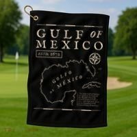 Gulf Of Mexico 1672 Historic Map De MéXico Golf Towel thumb 1