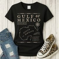 Gulf Of Mexico 1672 Historic Map De MéXico Women's T-Shirt thumb 3