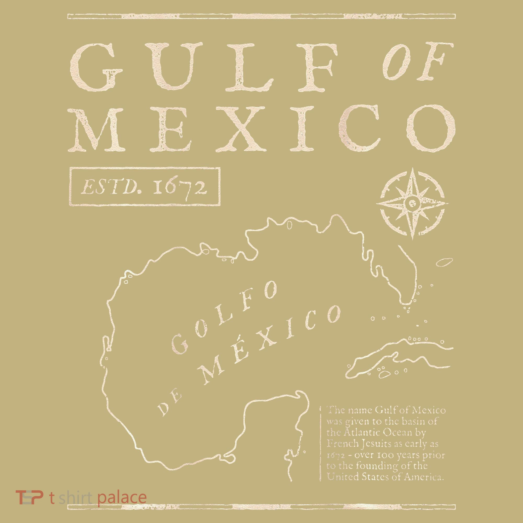 Gulf Of Mexico 1672 Historic Map De MéXico T-Shirt