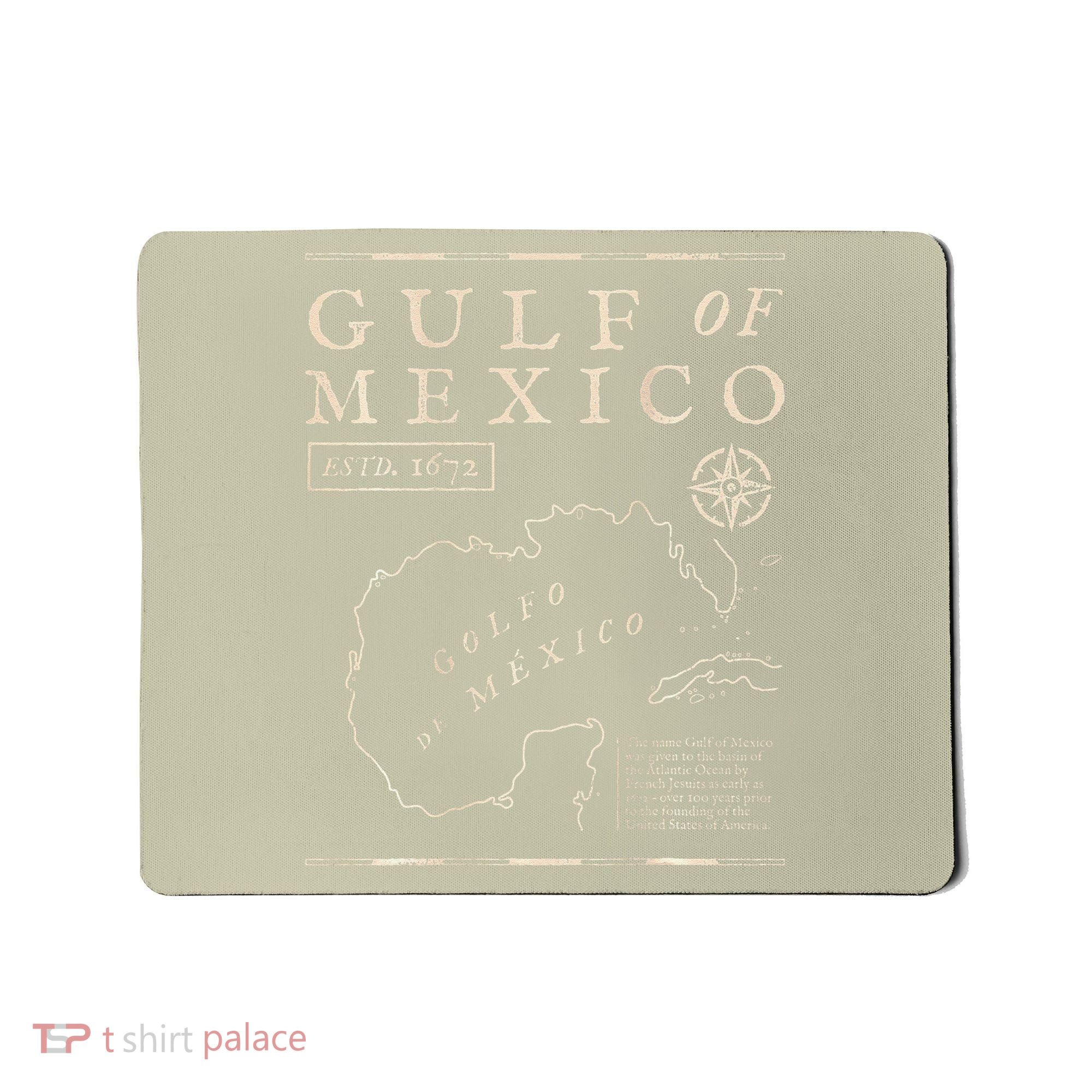Gulf Of Mexico 1672 Historic Map De MéXico Mousepad