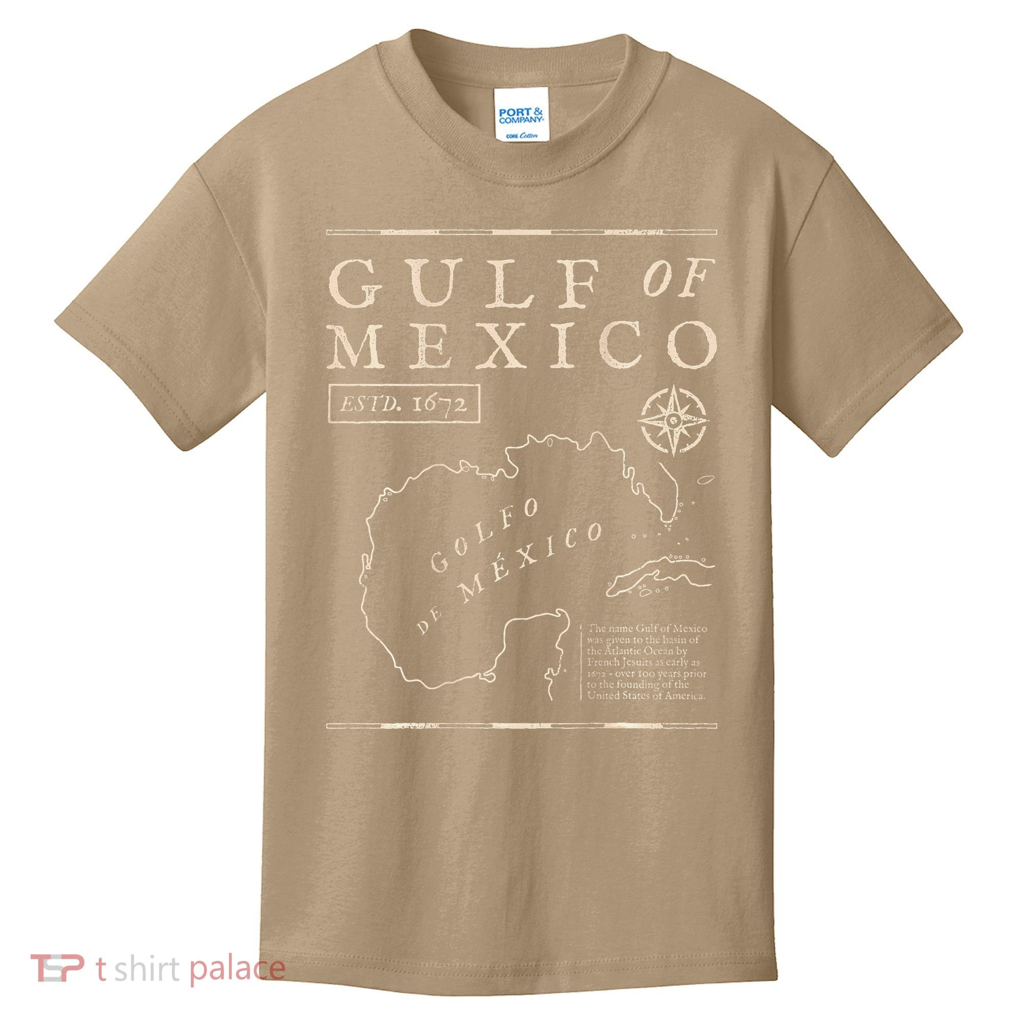 Gulf Of Mexico 1672 Historic Map De MéXico Kids T-Shirt