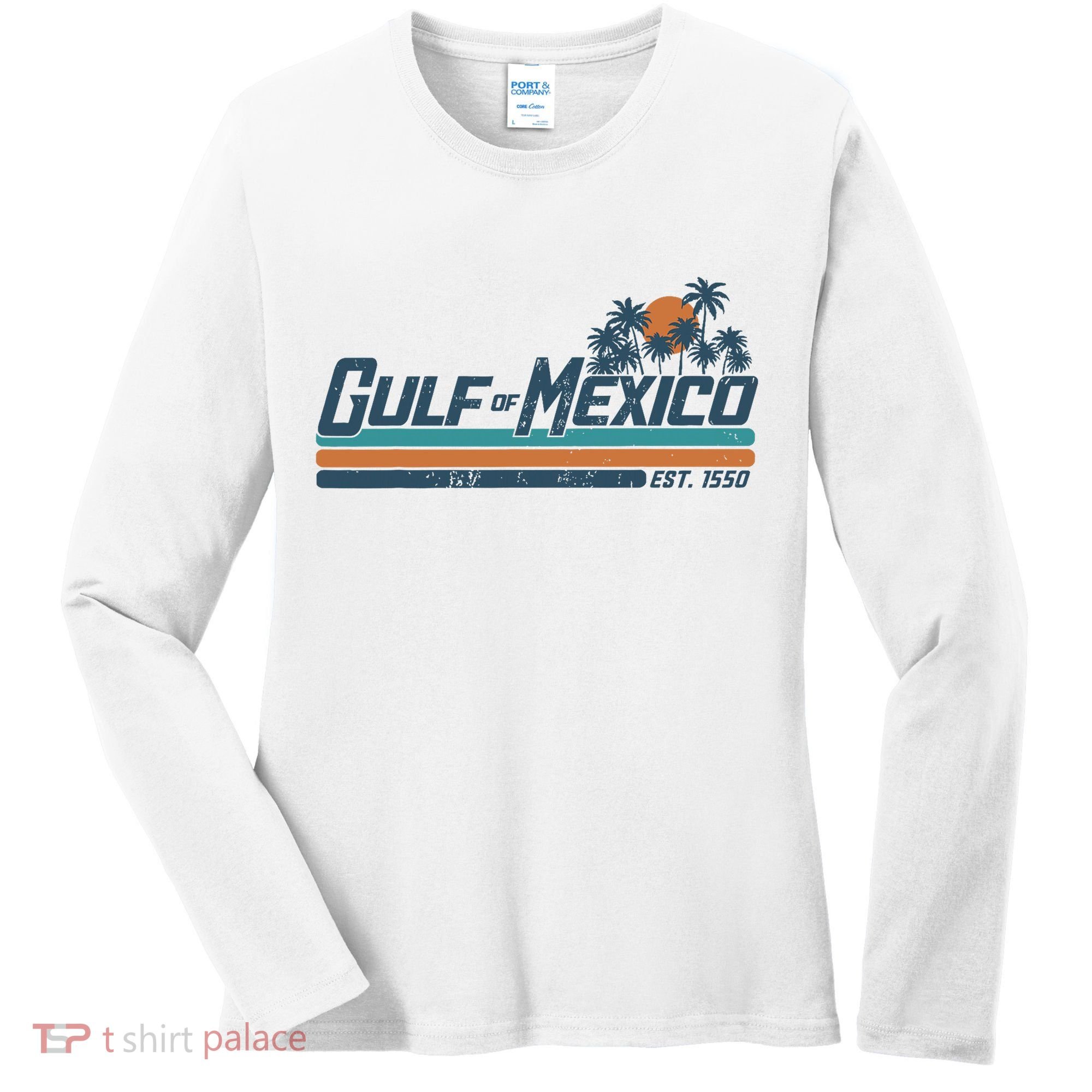 Gulf Of Mexico Est 1550 Women's Long Sleeve Shirt