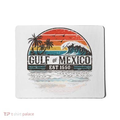 Gulf Of Mexico Retro Vintage Beach Mousepad