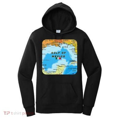 Gulf Of Mexico Map Flag Always Retro Vintage Women's Hoodie