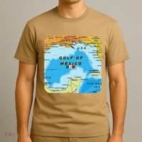 Gulf Of Mexico Map Flag Always Retro Vintage T-Shirt thumb 3