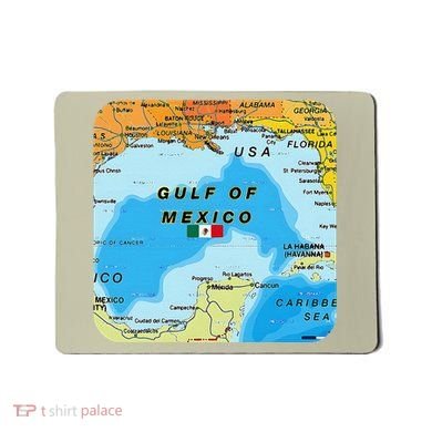 Gulf Of Mexico Map Flag Always Retro Vintage Mousepad