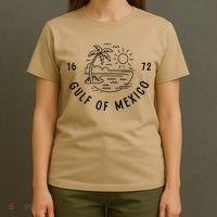 Gulf Of Mexico Est 1672 American Historical Geography T-Shirt thumb 4