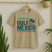 Gulf Of Mexico Est 1550 Retro Vintage Beach Gulf Of Mexico T-Shirt thumb 2