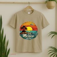 Gulf Of Mexico Since 1550 Retro Vintage Beach Palm T-Shirt thumb 2