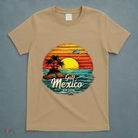 Gulf Of Mexico Since 1550 Retro Vintage Beach Palm T-Shirt thumb 5