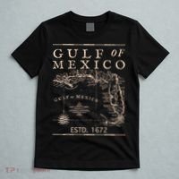 Gulf Of Mexico Since 1672 Historic Map Retro Gulf Beach T-Shirt thumb 5