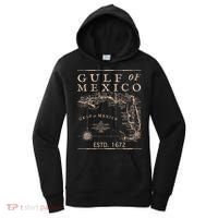 Gulf Of Mexico Since 1672 Historic Map Retro Gulf Beach Women's Hoodie thumb 0