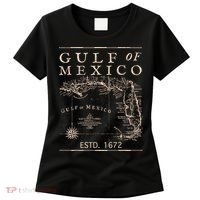 Gulf Of Mexico Since 1672 Historic Map Retro Gulf Beach Women's T-Shirt thumb 0