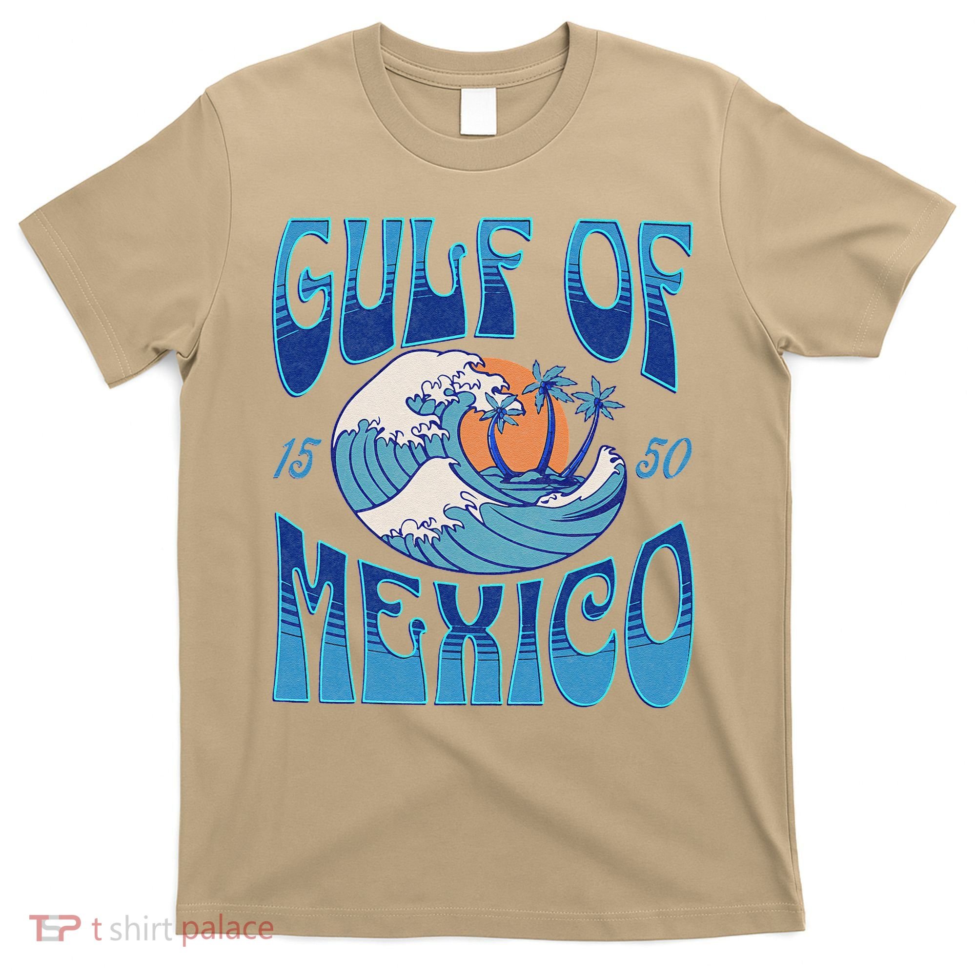 Gulf Of Mexico Est 1550 Retro Vintage Beach T-Shirt