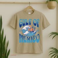 Gulf Of Mexico Est 1550 Retro Vintage Beach T-Shirt thumb 2