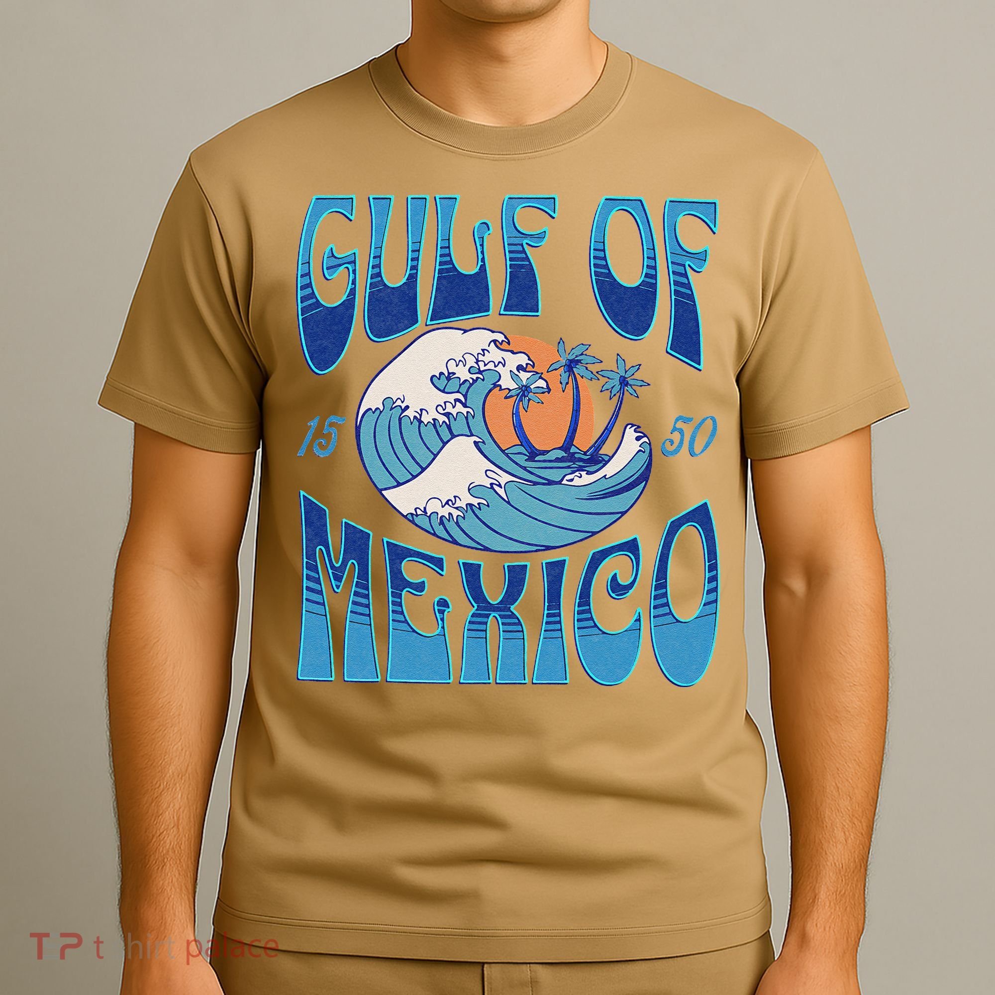 Gulf Of Mexico Est 1550 Retro Vintage Beach T-Shirt