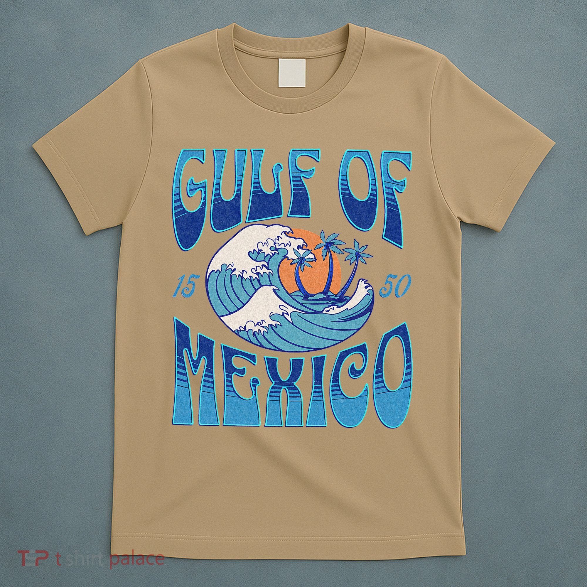 Gulf Of Mexico Est 1550 Retro Vintage Beach T-Shirt