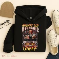 Grumpy Old Mechanic Stuck Between IDK IDC And Idgaf Hoodie thumb 4