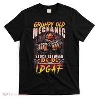 Grumpy Old Mechanic Stuck Between IDK IDC And Idgaf T-Shirt thumb 0