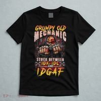 Grumpy Old Mechanic Stuck Between IDK IDC And Idgaf T-Shirt thumb 5