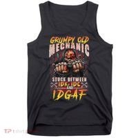 Grumpy Old Mechanic Stuck Between IDK IDC And Idgaf Tank Top thumb 0