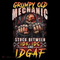 Grumpy Old Mechanic Stuck Between IDK IDC And Idgaf Tank Top thumb 6