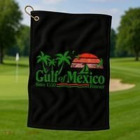 Gulf Of Mexico Since 1550 Golf Towel thumb 1