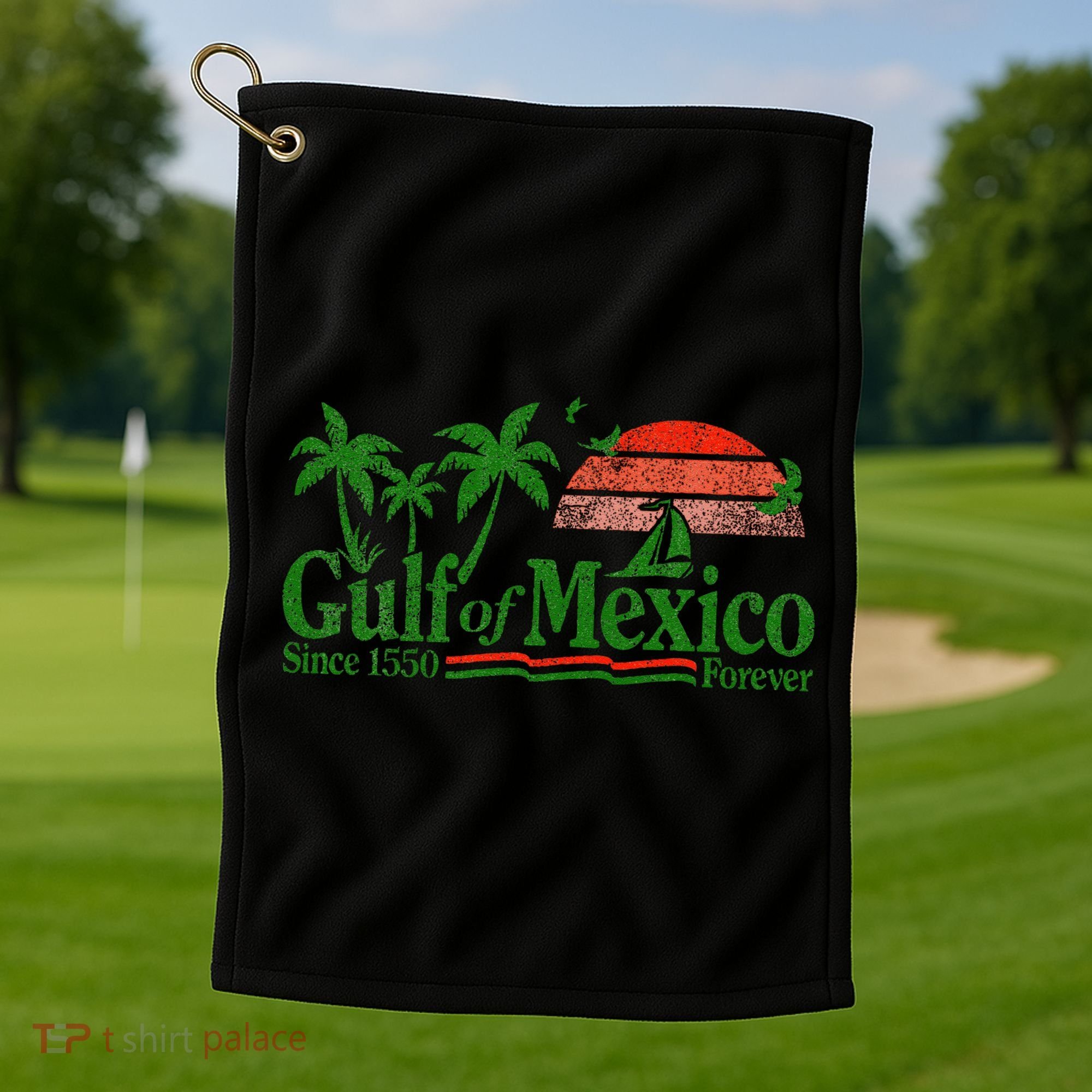 Gulf Of Mexico Since 1550 Golf Towel