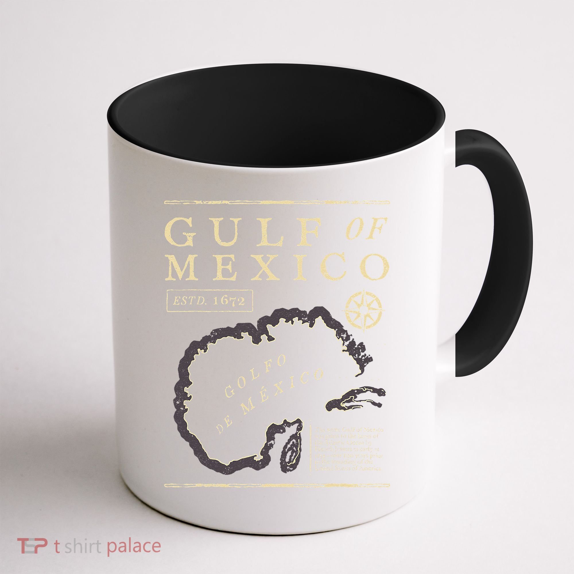 Gulf Of Mexico 1672 Historic Map Coffee Mug
