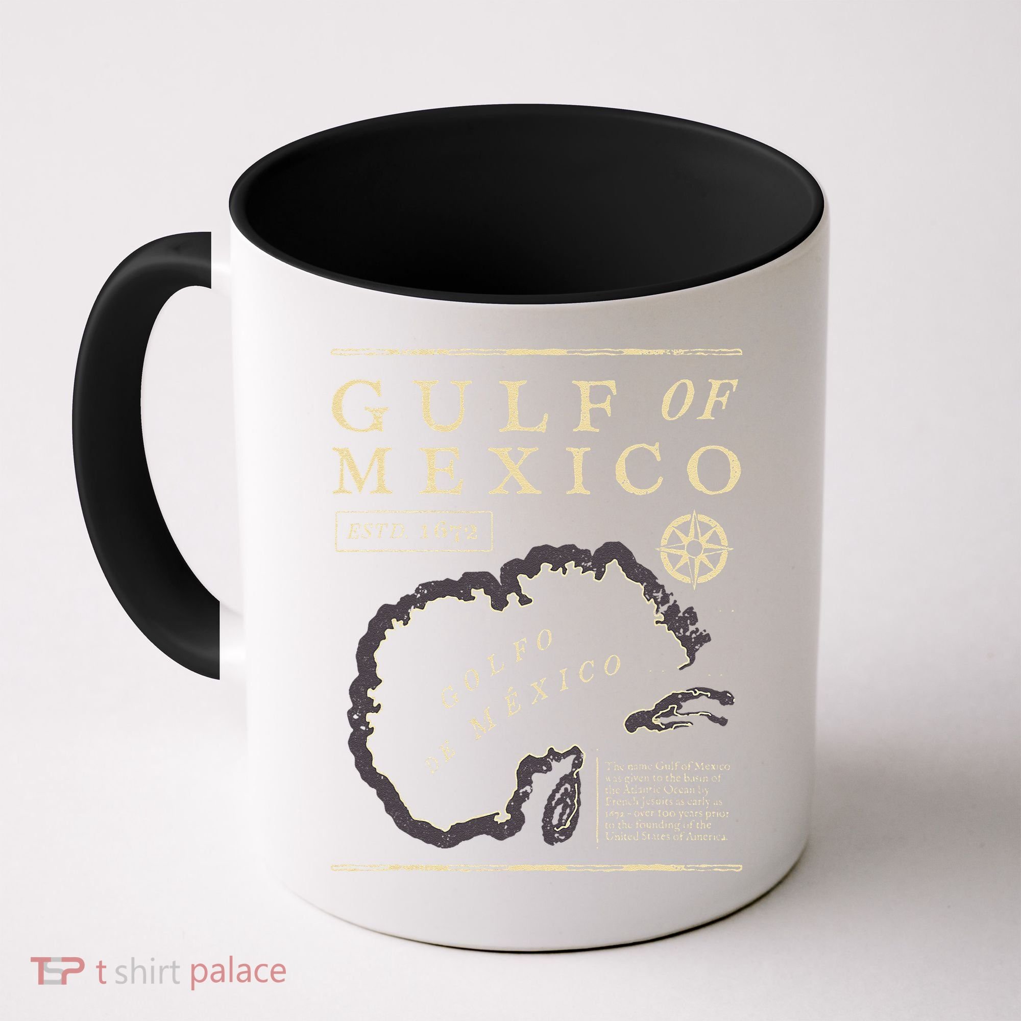 Gulf Of Mexico 1672 Historic Map Coffee Mug