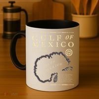 Gulf Of Mexico 1672 Historic Map Coffee Mug thumb 4