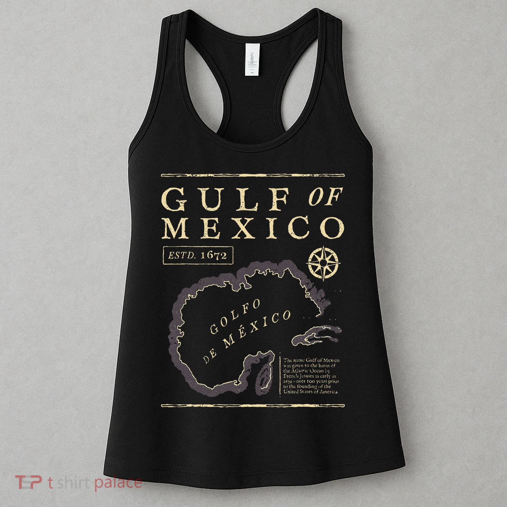 Gulf Of Mexico 1672 Historic Map Women's Tank Top