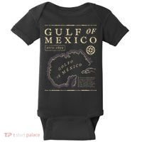 Gulf Of Mexico 1672 Historic Map Baby Bodysuit thumb 0