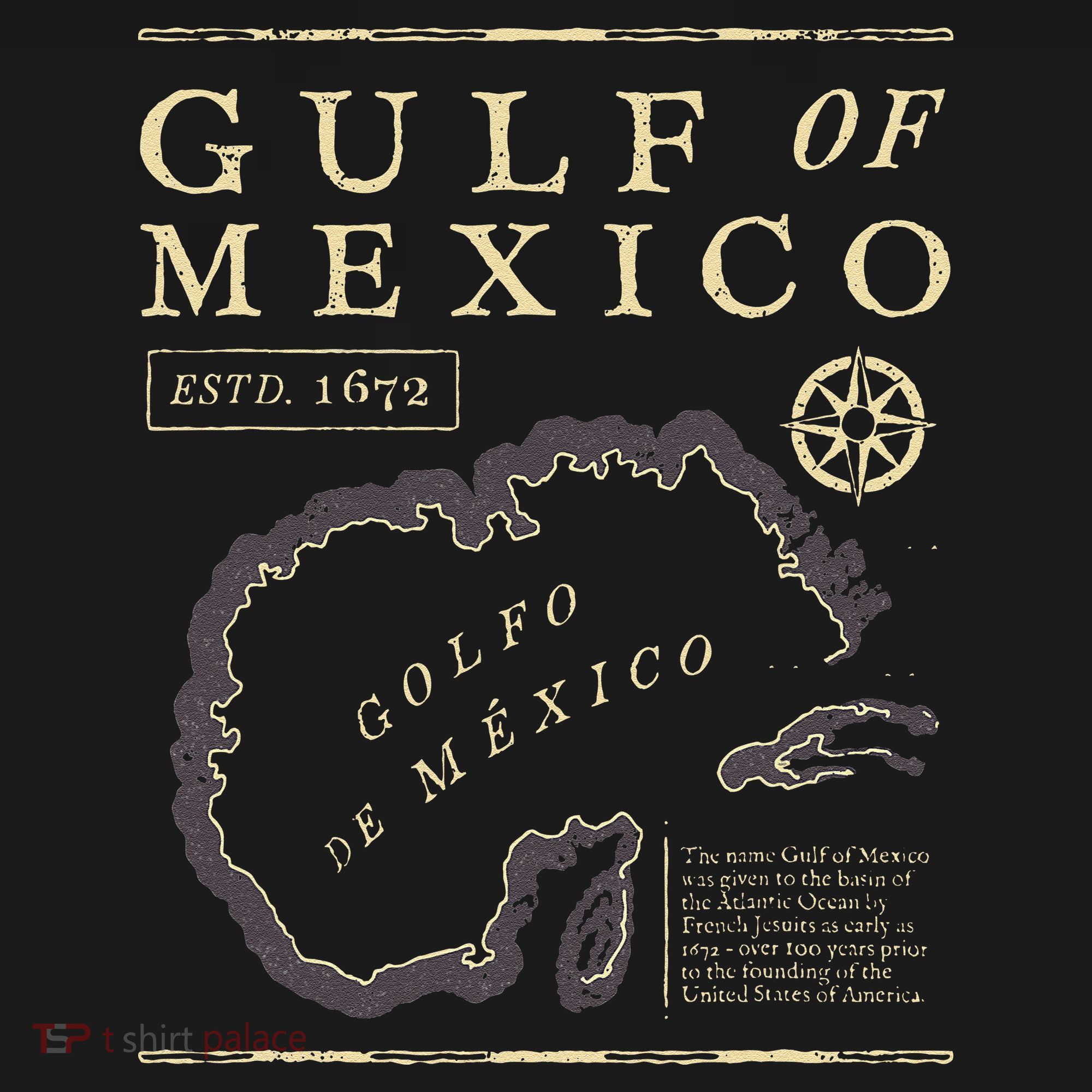 Gulf Of Mexico 1672 Historic Map Baby Bodysuit