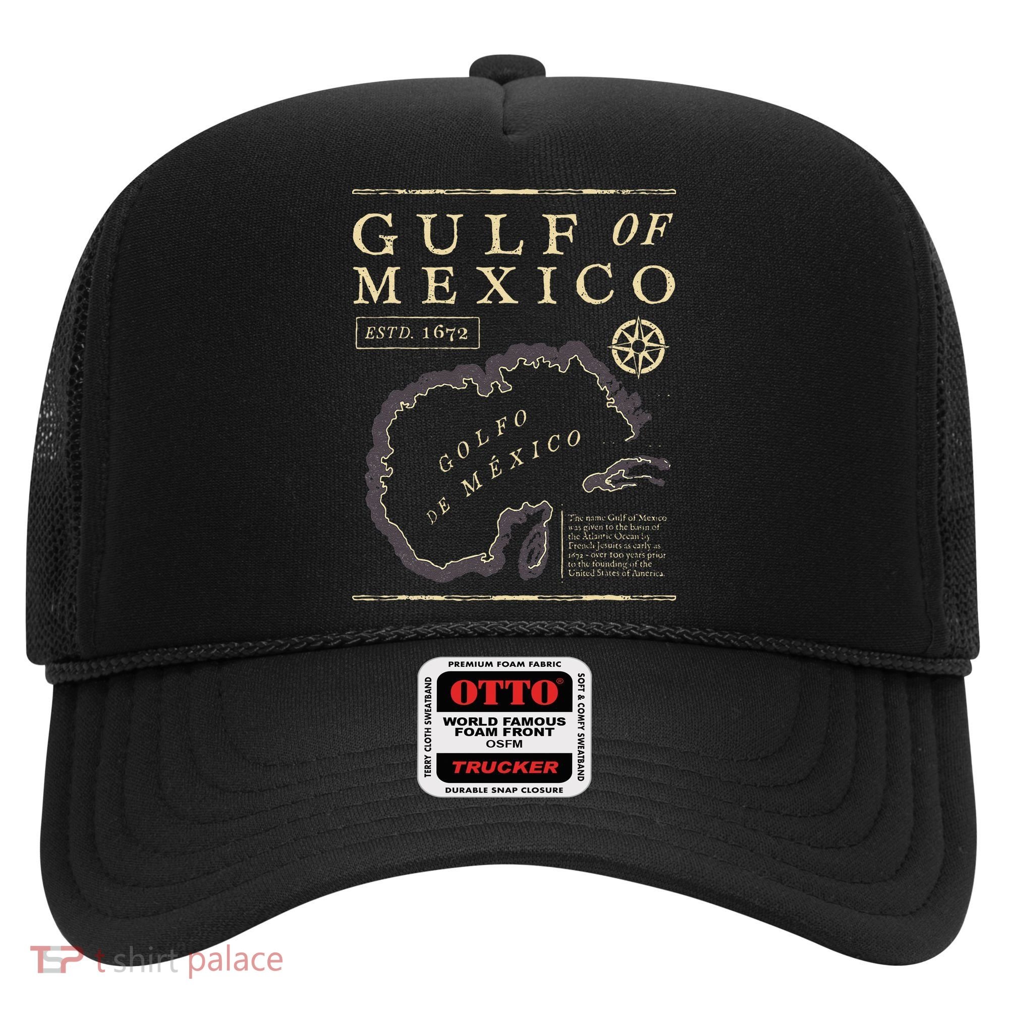 Gulf Of Mexico 1672 Historic Map Hat