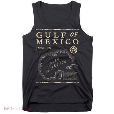 Gulf Of Mexico 1672 Historic Map Tank Top