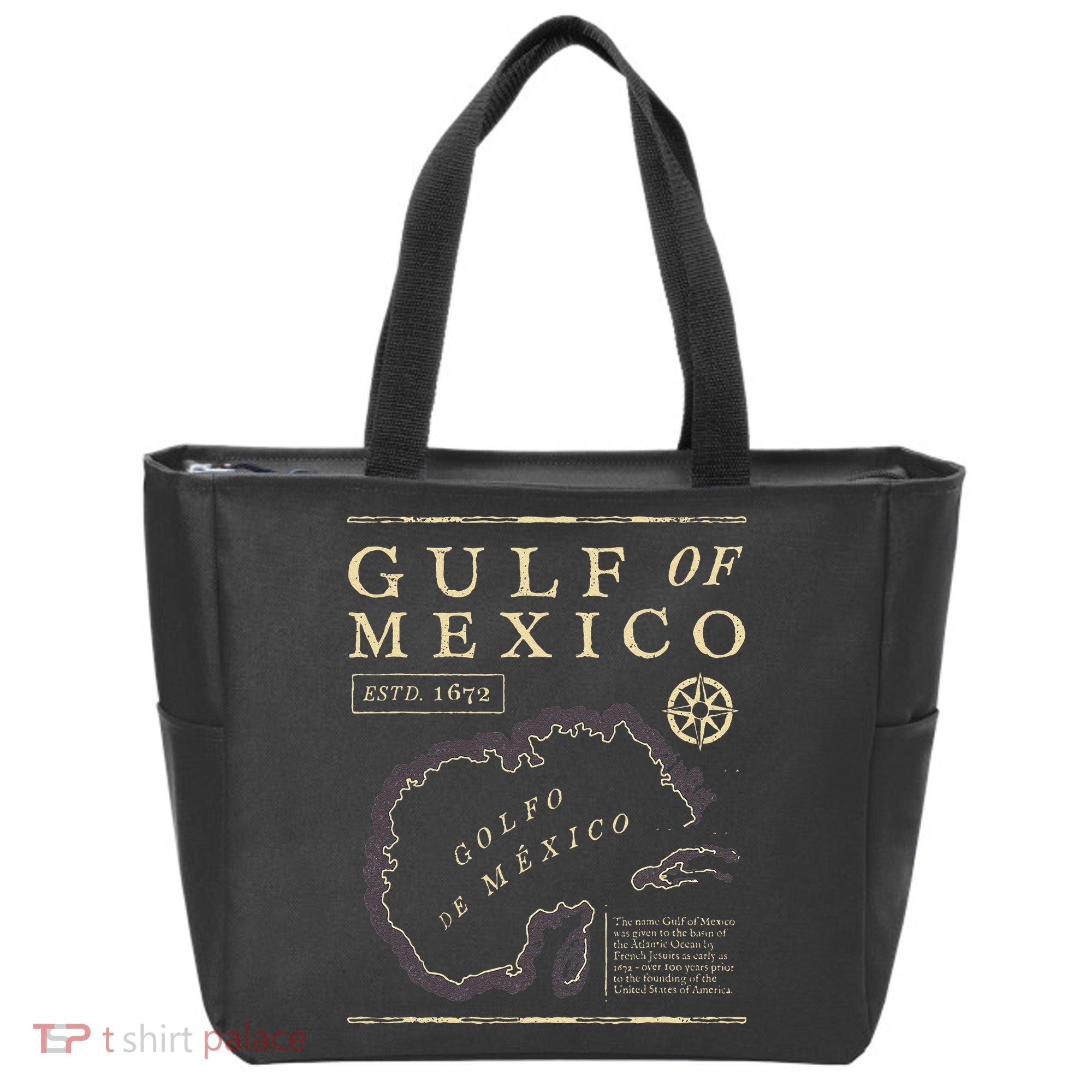 Gulf Of Mexico 1672 Historic Map Tote Bag