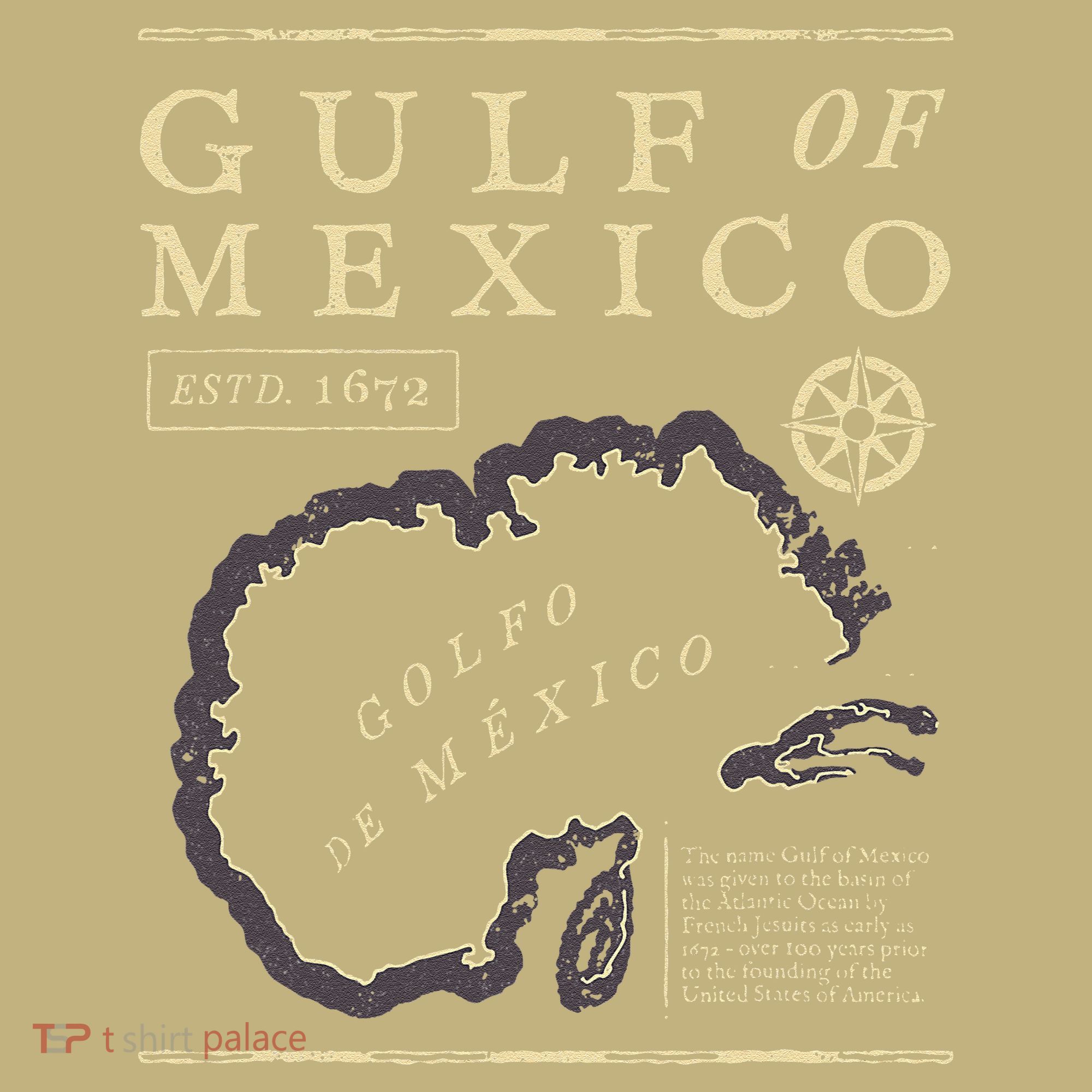 Gulf Of Mexico 1672 Historic Map Long Sleeve Shirt