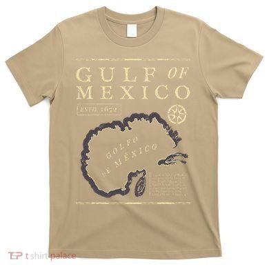 Gulf Of Mexico 1672 Historic Map T-Shirt