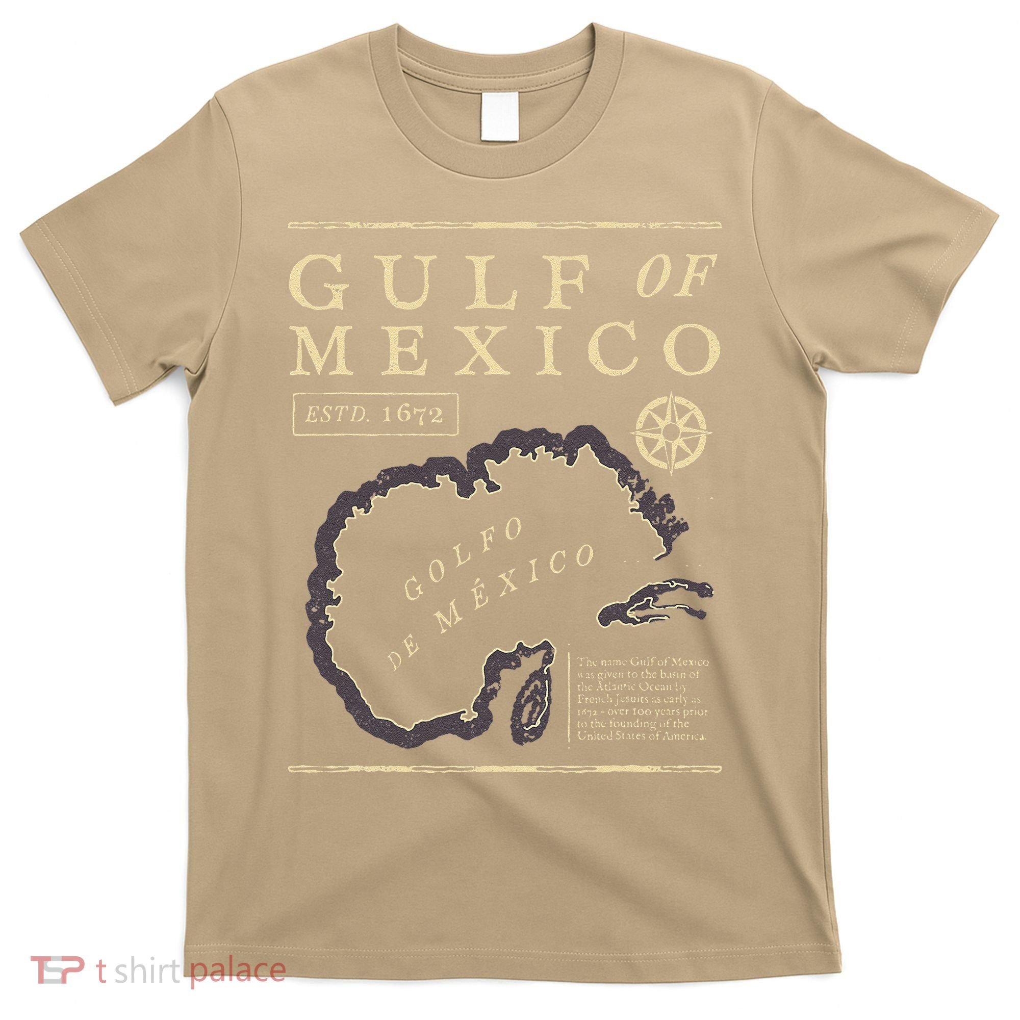 Gulf Of Mexico 1672 Historic Map T-Shirt