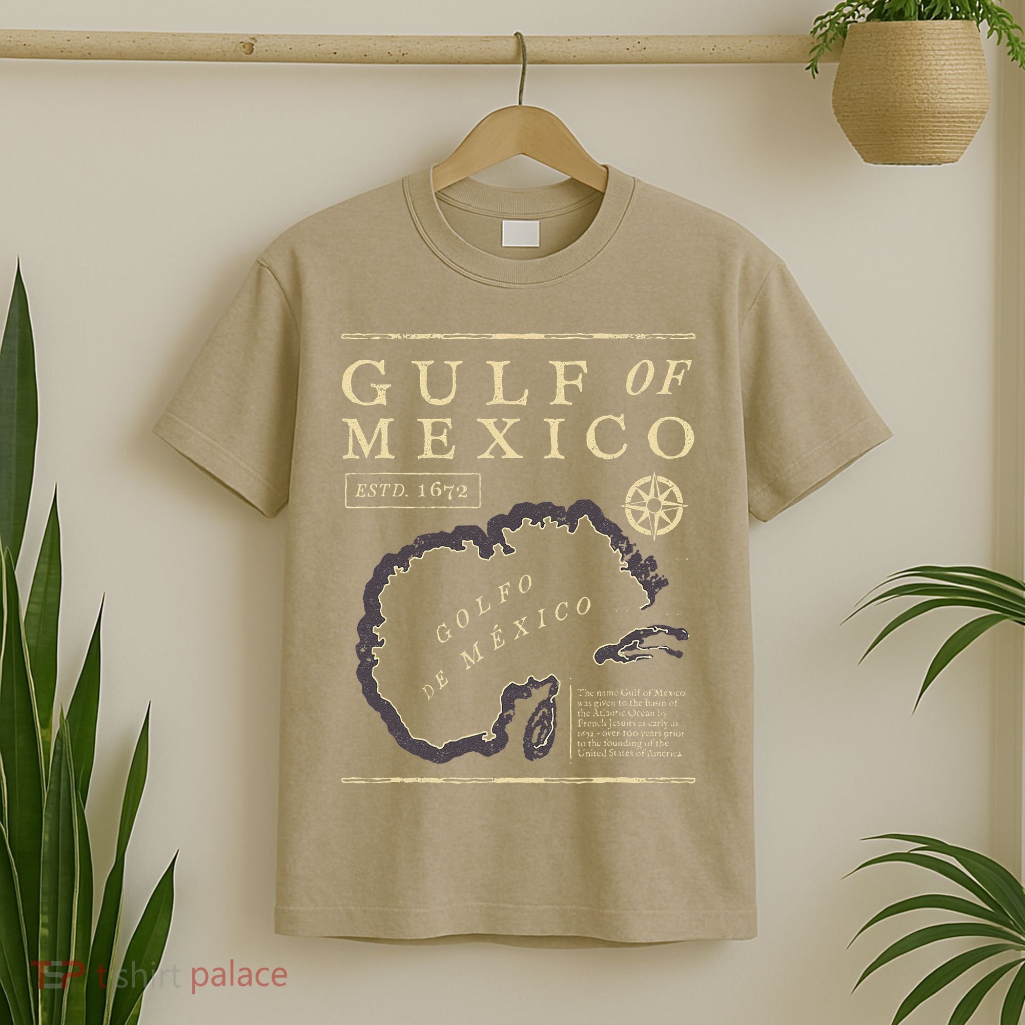 Gulf Of Mexico 1672 Historic Map T-Shirt