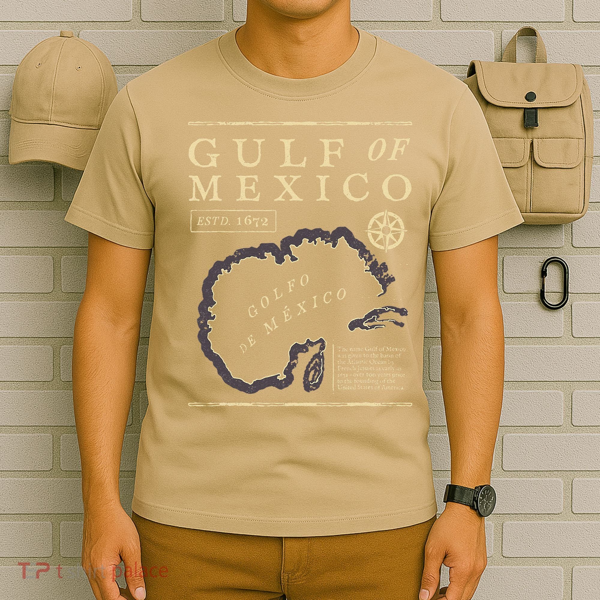 Gulf Of Mexico 1672 Historic Map T-Shirt